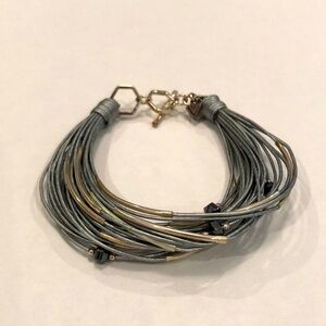Silpada sterling silver and leather bracelet, new in packaging